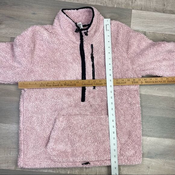 Pink Victoria’s Secret Teddy Half Zip Pullover Jacket Mauve Pink Small - Picture 9 of 9